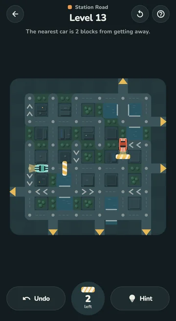 A level with two getaway cars